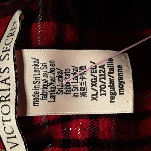 NWOT Victoria's Secret Xl Plaid Long Sleeve Button Down Top W/ Matching pants - Picture 15 of 16